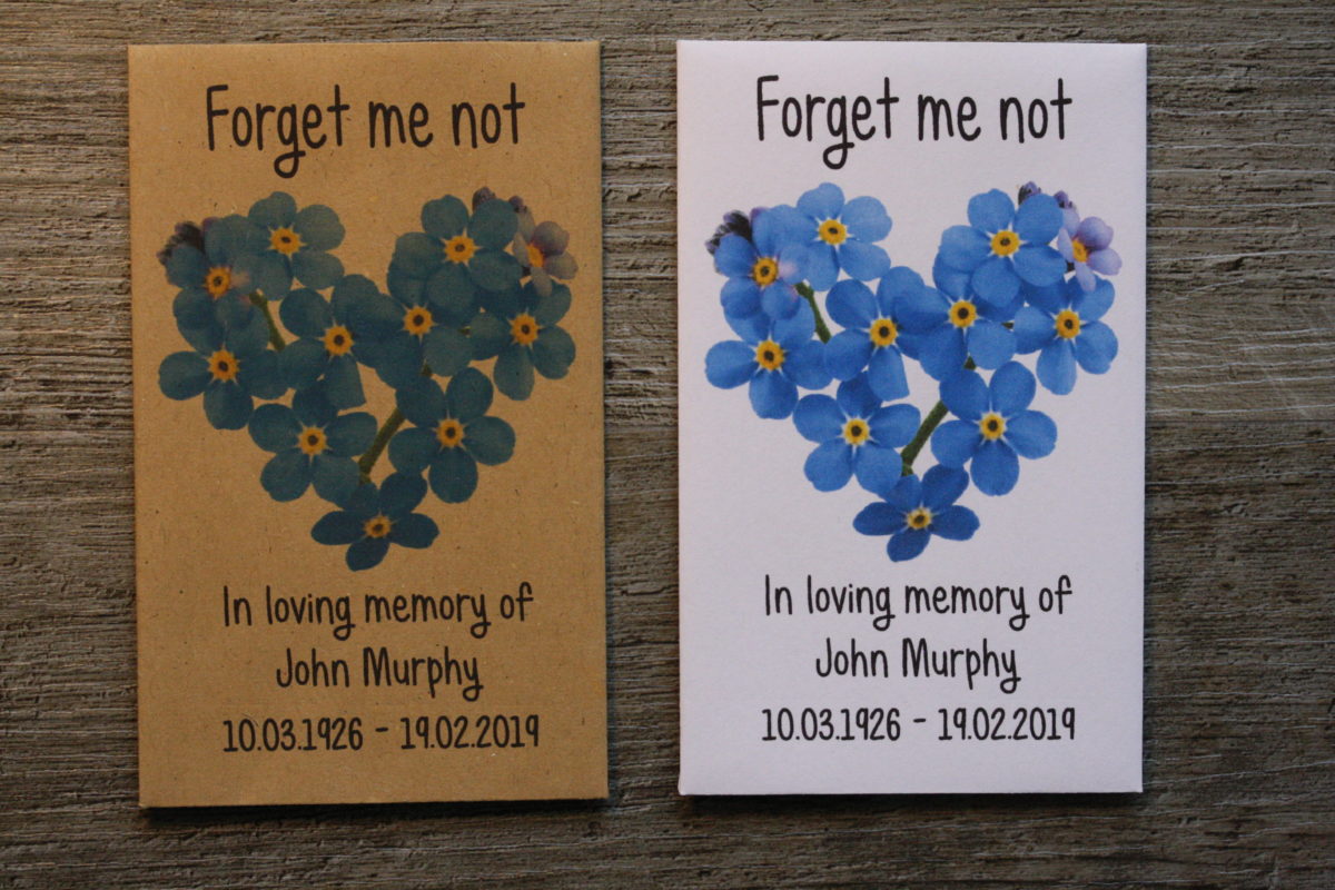 Funeral Seed Packets