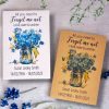Personalised Forget Me Not Funeral Favor Seed Packets