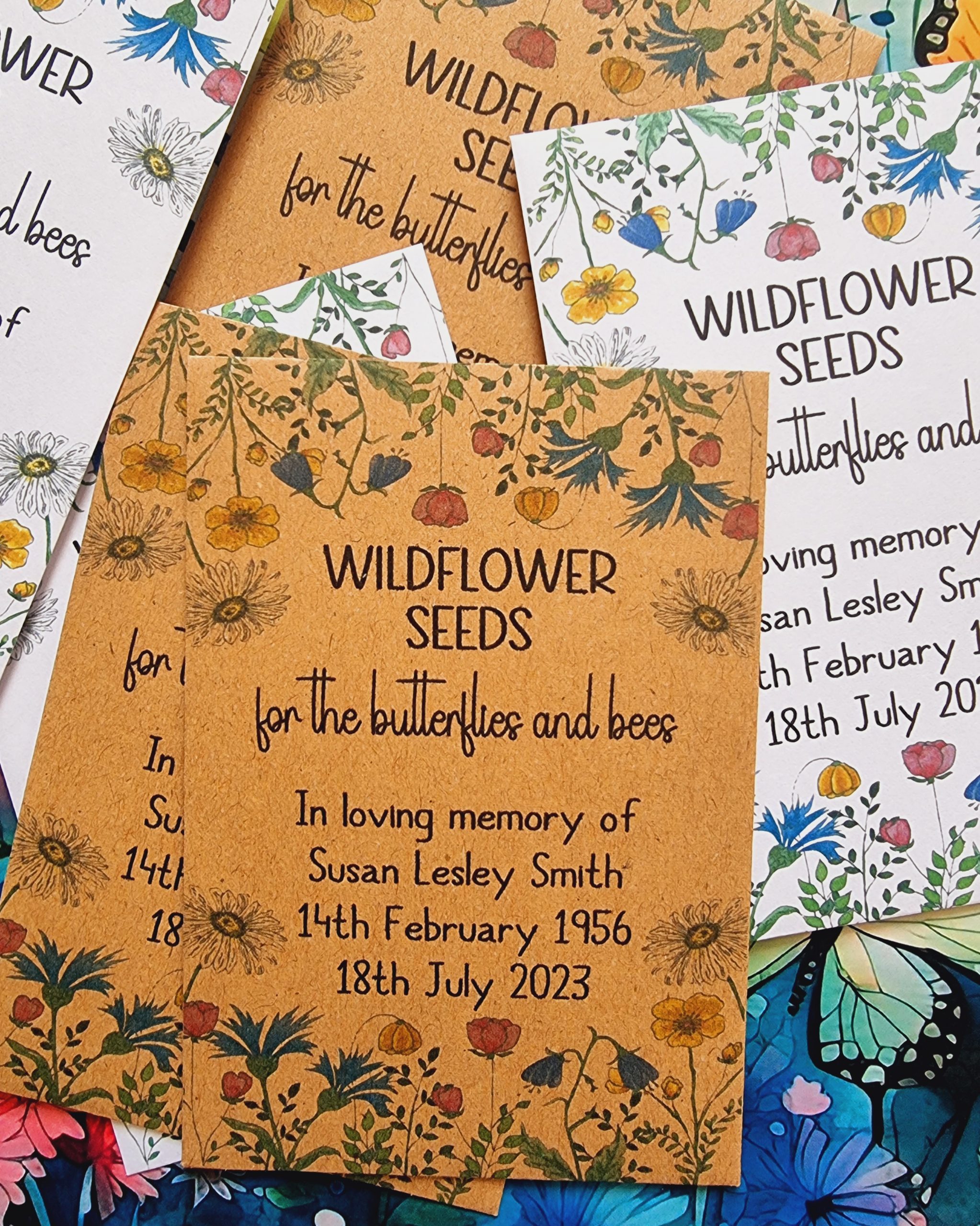 wildflower funeral favours