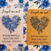 white and brown funeral forget me not seed packets