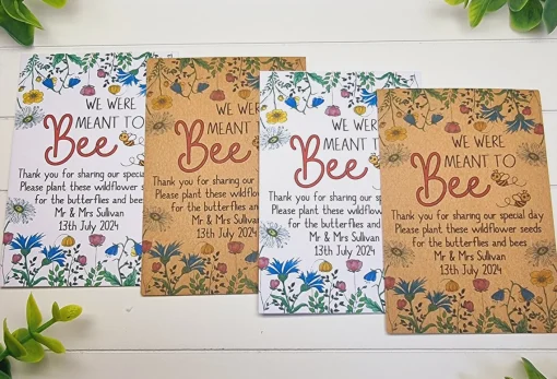 wedding favours personalised seed packets