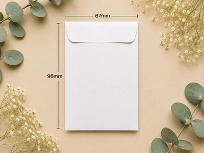 Personalised Sunflower Funeral Seed Packets 3 white seed packet with measurment