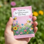 pink teacher personalised seed packet